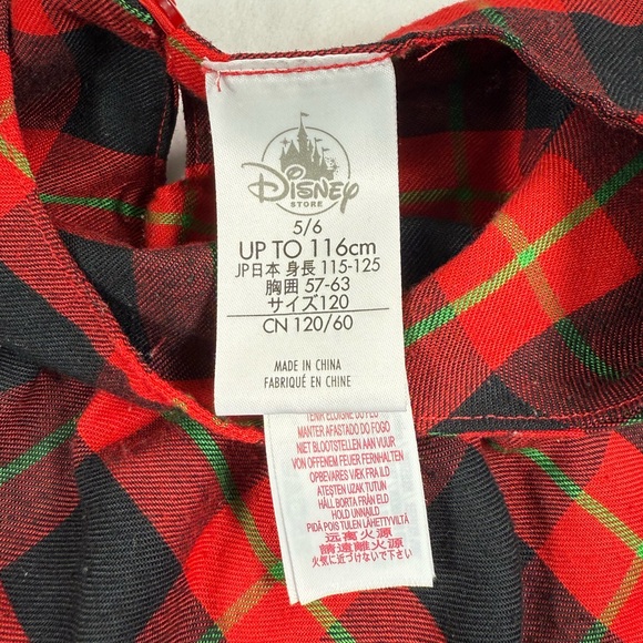 DISNEY STORE Girls Minnie Mouse Ice Skating Plaid Winter Nightgown 5/6 Cozy Warm - Picture 5 of 15